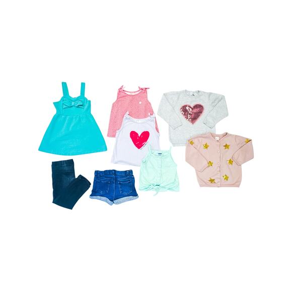 Girls 2T Clothing Bundle | 7 Pieces | Fall & Spring Layers - Picture 1 of 5
